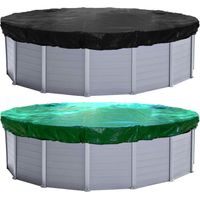 Poolabdeckung Oval 200 g/m² Alle Größen & Farben UV-Resistente Sommer & Winter Pool Abdeckplane