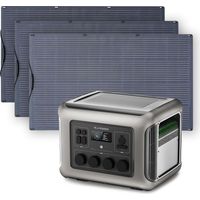 ALLPOWERS R2500 V2 Solargenerator mit 3x 200W flexiblem Solarpanel, 4 x 2500W AC Ausgänge (5000W Spitze), 1920Wh Tragbare Powerstation mit Solarpanel für Stromausfall, Camping, Wohnmobil und Notfälle