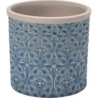 Burgon & Ball Glazed Pot Porto Small Dark Blue