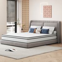 JOOKGBD-Matelas 140x200x25 cm, Matelas à Ressorts Ensachés 7 Zones, Housse Microfibre Matelassée, Dureté H2, Respirant, Certifié Öko-Tex