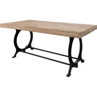 Table à manger 180x90 Bois de récupération laqué Bois naturel INDUSTRIAL 27