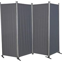 Angerer 4-TLG. Swingtex Paravent, Grigio Scuro