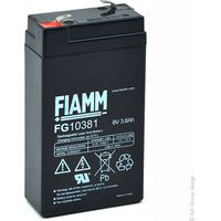 Fiamm - Batterie plomb AGM FG10381 6V 3.8Ah F4.8