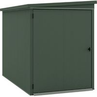 WEKA Gary Metall Fahrradgarage grün 2,42 m² Gerätehaus aus Metall in Grün, Geräteschrank mit 0,7 mm Wandstärke Gartenhaus