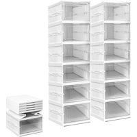 Set 2 pz Scarpiera Salvaspazio Pieghevole 6 Livelli Modulare Armadio Cubo 103cm