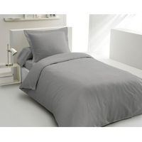 Funda de Edredón LOVELY HOME - 140x200 cm - 100% Algodón - Gris Claro