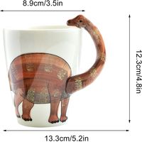 Mug Dino 400ml en Céramique - Tasse Bureau Mignonne pour Petit Déjeuner
