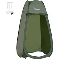 Tente de escamotable douche avec protection UV Toit et poignée étanches pour plage de camping 100x100x185 cm Vert