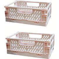 4 Cagettes Pliables,Plastique ABS,Poignée,Rangement,Cuisine,Bureau