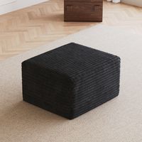 Pouf noir Y152 - 1 pouf ottoman noir pour salon