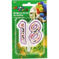 Bougie anniversaire nombre 18