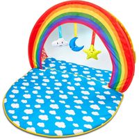 Tapis d'éveil et piscine à balles pour bébés - modèle arc-en-ciel