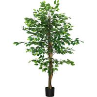 Ficus artificiel 150 cm en pot pour intérieur, vert