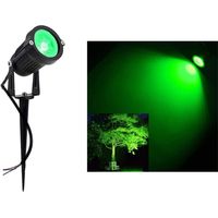 Picchetto led da giardino 5w nero luce verde orientabile faretto luci esterno