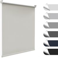Allesin Store Enrouleur Occultant Thermique sans Perçage, Rideau Opaque Isolant, Montage Simple pour Fenêtre ou Porte, Largeur du Tissu 105 cm, 105l x 220L cm, Crème