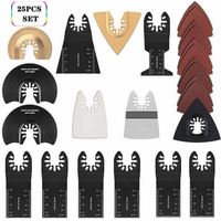 Outil Multifonction Saw Blades Accessoires Kit25 Pcs Accessoires d\'outils Oscillants Multifonctions Lame de scie universelle pour Fein Multimaster, Dremel, Bosch, Makita, Dewalt et pl