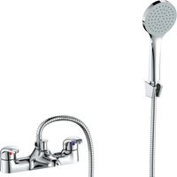 Deva Clifden Deck Mounted Bath Shower Mixer Tap - Chrome