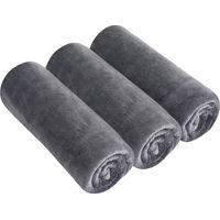 BW&HM Serviette Sport Musculation Microfibre Serviette de Gym Fitness Sechage Rapide Absorbant Femme Homme 40 x 80 cm Lot de 3 Gris