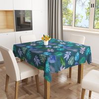 Toile Cirée Ovale 140x240cm Tuvalu Paon Sur Cintre - Access Deco