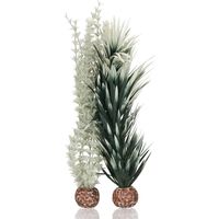 Fish Tank Decoration, Aquatic Ambulia Plant With Weighted Ball (Medium Grey/Green Aquarium Plant), Artificial Fish Tank Plants To Add Colour, Natural-Looking Aquarium Decor For Scenic Background