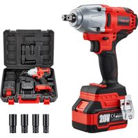 Teeno – Clé à chocs sans fil 20V – Moteur Brushless – Couple 600N.m – 4 douilles 18/20/22/24mm – Batterie 4.0Ah incluse