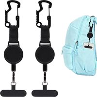 2pcs Attache De Téléphone étactable Anti Chute Codon De Sécuité pou Téléphone, Codon Antivol pou Téléphones Potable, Pote-clés étactable Antivol pou La andonnée, Le Vélo