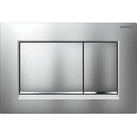 Geberit Sigma20 (ehemals Sigma30) quadratische Betätigungsplatte für Zweimengenspülung: matt chrom lackiert, Easy-to-clean-Beschichtung, glanzchrom (115.883.JQ.1)