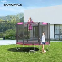 Songmics – Coussin de protection pour trampoline Ø305cm – Épaisseur 1,5cm – Revêtement PVC 310g/m² résistant aux UV – Couleur rose