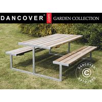 Picnic table, 1,85x1,8x0,75m, Wood - Dancover