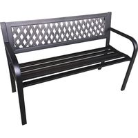 Gartenbank Schwarz KALIA mit Stahlbeinen Breite 122 cm