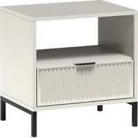 AX LIVING Beiger Nachttisch mit Schublade Berlinette7 54,4x55,1x40,6cm