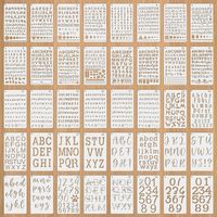 40 Pièces Pochoirs Lettres et Chiffres Réutilisables en Plastique 17,8 x 10,2 cm Pochoir Lettre Alphabet et Chiffre Pochoirs pour Peinture pour Scrapbooking Bricolage L'aérographe Peinture Dessin