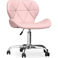 Sedia da ufficio con ruote - Sedia da scrivania girevole - Rivestita in similpelle - Wito Rosa