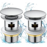 2pcs Copper Pop-up Sink Drain