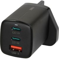 iBOX C-65 Noir. Chargeur universel GaN 65 W, prise britannique.