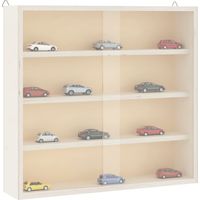 Vidaxl – Vitrine murale en contreplaqué avec 4 étagères et 2 portes – Dimensions 40x8,5x37cm – Charge maximale 20kg – Montage mural facile