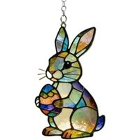 Hase 10 cm leicht langlebig Dekoration Glastür Wand