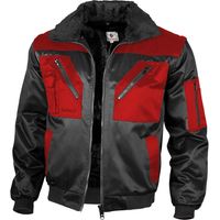Qualitex Pilotenjacke zweifarbig, Größe: XL, Farbe: schwarz/rot