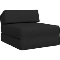 Canapé-lit pliable Noir 60 x 70 x 41 cm Tissu vidaXL
