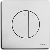 WISA-Bedienungsplatte Modell QUADRO GAIA mit doppeltem Volumen, ABS matt verchromt.