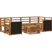 vidaXL Ensemble de canapés d'extérieur 7 pc Naturel