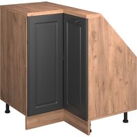 Eck-Küchenschrank für Dachschrägen R-Line, Anthrazit Landhaus, 75.6 cm mit 1 Tür, Vicco