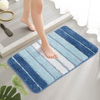 Trintion Bath Mat, Rug Extra Soft and Absorbent, Non-Slip Washable Rugs for Shower Floor, Machine Washable Shaggy Bath Mats Rugs (Blue 1, 60 x 40 cm)