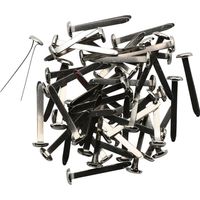 Glorex Musterbeutelklammer 30 mm silberfarben 50 Stück Schreibwaren