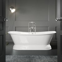 Freistehende Gusseisen Badewanne SOUTHPORT weiß 180