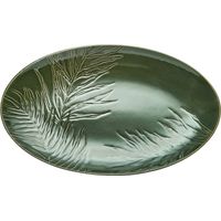 Mikasa Garten Steingut ovale Servierplatte, 36cm, grün