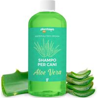 Plantawa Shampoo per Cani all'Aloe Vera 1L Shampoo per Cani per Pelli Sensibili e Dermatiti Azione Anti-Irritazione Senza Allergeni, Senza Parabeni, 100% Vegan con Estratti Naturali