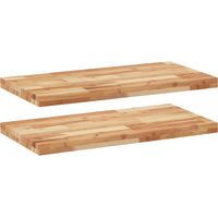Étagères murales 2 pcs,Étagère flottante 100x40x4 cm acacia massif à l'huile CFW38653