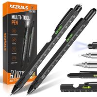 Cadeau Homme Noel, 2pcs Multifonction 9 en 1 Stylo, Cadeau Papa, Idee Cadeau Homme, Cadeau Anniversaire Homme, Cadeau Fete des Peres, Idee Cadeau Noel Homme Original Utile, Cadeau Noel Homme