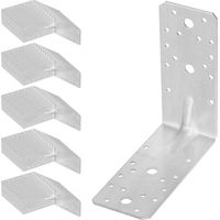 KOTARBAU® 50 Pièces Équerre De Fixation - Acier Galvanisé - 150 x 150 x 65 mm - Argent - Renfort D'Angle Métal - Équerre de Fixation Renforcée - 90 Degrés